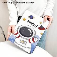 太空人與星星行星圖案 1 件翻蓋平板保護殼，附筆槽，適用於 Honor 8/9/10/X8/X8A/X9/X8Pro/X9Pro/X9A/Matepad Pro/Matepad SE 11/Matepad 11/、Apple 10th Gen/11 2025 (A16) 和 A9 及其他熱門機型 - 款式4 - 查看 3
