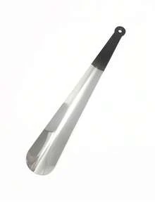 1pc Stainless Steel Coated Shoehorn, Easy Wear & Remove Shoe Helper, Convenient Storage, Metal Shoehorn For Elderly, Children, Pregnant Women - Silver - View 13