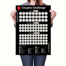 104 Couples Scratch-Off Game - Position Challenge Game, Perfect Choice For Date Night And Valentine's Day! Date Night Promotes Between Couples, Scratch-Off Poster - Multicolor - View 7