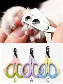 3pcs/1pc Set Curved Pet Nail Clipper, Small Hole Design To Prevent Cutting Blood Line, Nail Trimmer For Cats, Dogs, Puppies, Rabbits And Guinea Pigs, Multi-Color Soft Grip Handle Pet Grooming Tool, Cat Accessories, Rabbit Pet Supplies, Dog Essential, Puppy Essential, Saudi Arabia National Day Gift, Christmas Gift, Halloween Gift - A - View 11