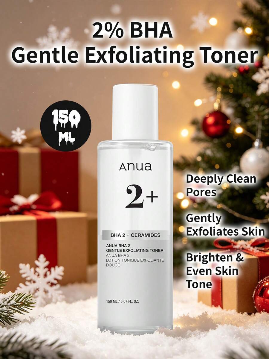 ANUA 2% BHA溫和去角質化妝水 1瓶 150ml,2%水楊酸BHA、6種賽醯胺、茶樹泛醇舒緩精華水,毛孔清潔、控油、淨膚,適合油性與易長痘肌膚的日常去角質護理 - 溫和煥膚爽膚水 150ml - 查看 1