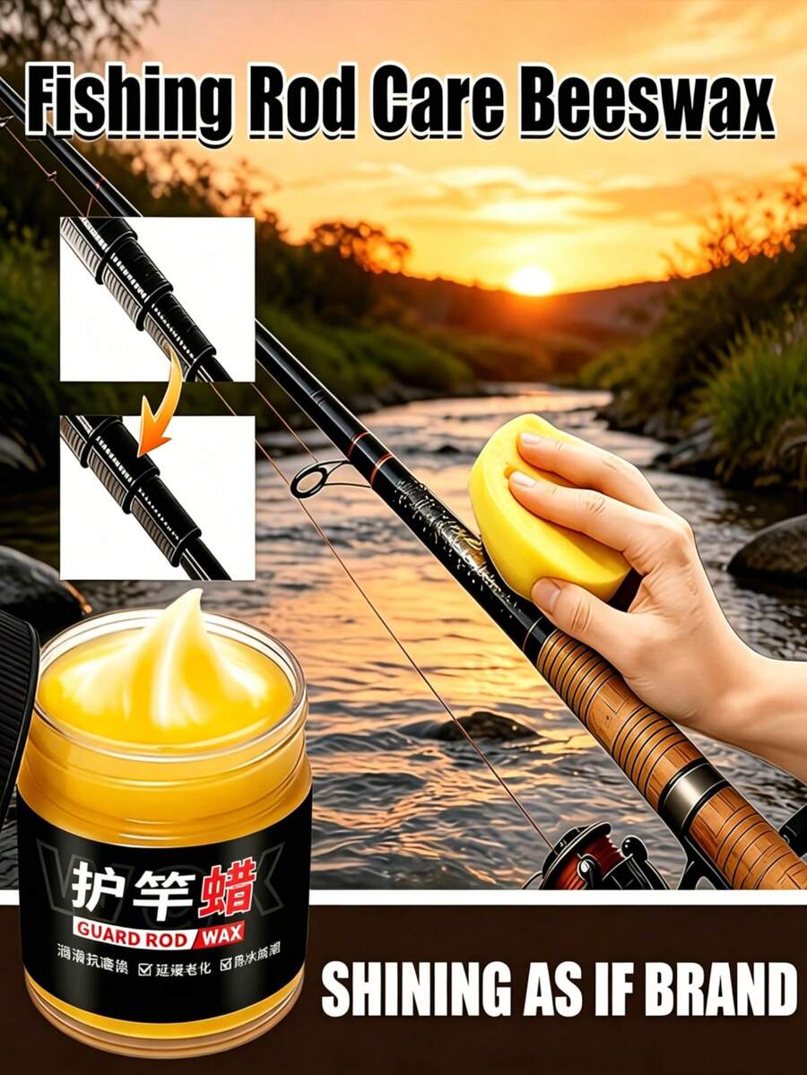 80g Beeswax/Provides Deep Nourishment For Solid Wood Fishing Rod Handles, Prevents Cracking And Aging, Enhances Wood Grain Texture, Combines Moisturizing And Protective Effects - C - View 1