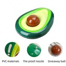 The Avocado-Shaped Inflatable Floatation Device Is Designed For Adults. It Serves As A Pool Floatation Item And Is Suitable For Relaxation And Rest In The Swimming Pool. It Can Also Be Used For Interactive Games. - Multicolor - View 4