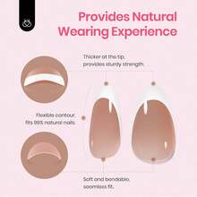BEETLES 64PCS 16Sizes Short Square Press On Nails, Pink Ombre Gel Nail Tips, Fashion Nail Extension DIY Manicure Gifts For Women - View 3