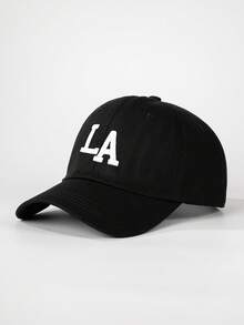 1 buah Topi Baseball LA Bordir, Topi Kasual Pelindung Matahari yang Dapat Diatur, Cocok untuk Perjalanan Musim Semi/Musim Gugur, Liburan Pantai, Topi Matahari Pria, Topi Remaja Gaya Y2K - Hitam - View 21