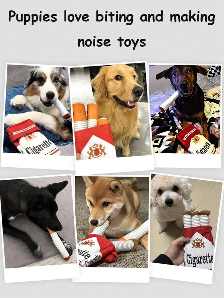 dog cigarette toys MAYFRI Pet Toys, Cigarettes, Squeaky Dog Toys, Funny Interactive for Dogs, Puppies, Small Medium Dogs Pet Supplies this toy is not recommended for aggressive chewers or pups with strong jaws. Smoking is bad for you!