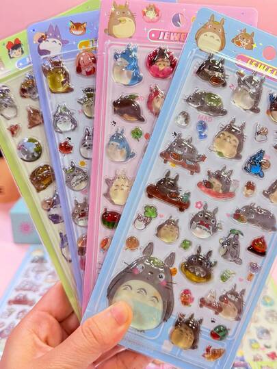 3D Embossed Stickers, Crystal Epoxy Stickers, Crystal Bubble Stickers, Stickers, Squeeze Stickers With Soft Natural Color Palette For Wooden Home Decor