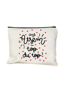 Bolsa de maquillaje con temática de profesora de francés, elegante regalo para el Día del Maestro, diseño de ilustración de corazón bilingüe francés-inglés "Gracias Maestro", regalo de aprecio para educadores, bolsa de almacenamiento de maquillaje estilo negro, bolsa de aseo portátil, adecuada para viajes, vacaciones, camping y uso al aire libre, regalo de aprecio para maestros, diseño creativo, bolsa de almacenamiento de aseo de viaje ligera unisex - regalo perfecto de graduación o elección creativa para el Día del Maestro. - Multicolor - Ver 17