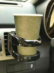 Universal Car Air Vent Cup Holder, ABS Material, Includes Ashtray Holder And Cushion Pad, Suitable For Various Water Bottles And Cans, Clip-On Design, Non-Slip Base, Fits 99% Of Car Models - A - View 2