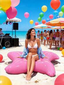 Starfish Shaped Inflatable Pool Float Lounge Chair Large Polka Dot Water Floating Bed Foldable Leak-Proof PVC Floating Bed Suitable For Beach Pool Summer Water Party - Multicolor - View 10
