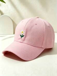 1 pieza Gorra de béisbol estilo Y2K unisex con bordado floral, gorra de camionero para mujer, ropa casual para exteriores, diseño minimalista Y2K, gorra de sol de moda juvenil, regalo perfecto para familia y amigos - A - Ver 3