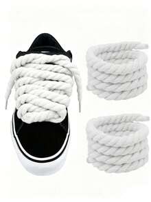 1 Pasang Tali Sepatu Tebal, Tali Sepatu Pengganti, Tali Sepatu Bulat, Tali Sepatu Mirip Tali, Cocok Untuk Sepatu Olahraga Pria dan Wanita - MultiWarna - View 10