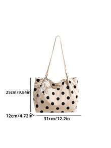 Bolso Tote para Mujer, Tela con Estampado Floral, Gran Capacidad, Bolso de Viaje Diario, Accesorio Esencial de Moda & Versátil - Blanco - Ver 7