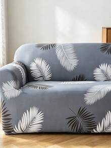 1pc Full Cover Sofa Slipcover, Modern Polyester Fabric, Machine Washable, All Season - Grey - View 5
