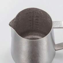 Pure Titanium Iridescent Ice Flower Latte Art Milk Pitcher 420-450ML Professional Antibacterial Milk Frothing Pitcher - Silver - View 4