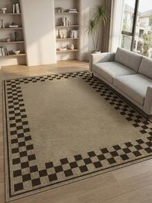 Tappeto da soggiorno con stampa lineare, materiale in finta iuta, adatto per cucina, sala da pranzo, camera da letto, decorazione natalizia per il soggiorno, interno/esterno, ufficio, corridoio, tappetino antiscivolo, tappeto da bagno, corridoio, studio e gaming. - Castano - Visualizzare 2