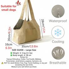Small Dog & Cat Portable Commuter Backpack, Quick-Dry One Shoulder Pet Carrier Bag, Lightweight Breathable Dog Walking Tote Bag, Foldable Car Pet Bag, Suitable For All Seasons Pet Travel And Outdoor Use - Multicolor - View 13
