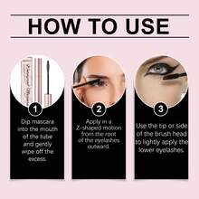 zephoco 5ml Curling Mascara Eyelashes Black Brown Natural Lengthening Thick Long Lasting Waterproof Sweatproof Durable Non-Smudge Slender Tubing Mascara Eyelashes Cosmetics Tools - Brown - View 12