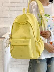LECEY Mochila de gran capacidad para estudiantes de secundaria, preparatoria y universidad para mujeres - Amarillo - Ver 3