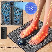 Tapis de massage des pieds EMS, Coussin de massage à stimulation électrique portable, Améliore la circulation sanguine, Soulage et détend les pieds - Noir - Voir 7
