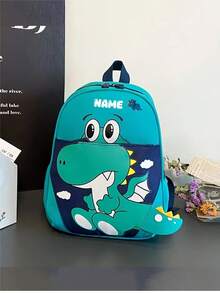 1pc Customizable Mini Back To School Dinosaur Heart Print Backpack, Print Your Name Or Holiday Greetings. Create Your Own Unique Backpack. Fashionable, Cute, Versatile, With Multi-Pocket Design, Suitable For Daily, Outings, Travel, Vacation, School Use. Birthday Gift. - Multicolor - View 18