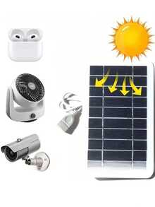 2/1pc Outdoor Travel Mini Solar Panel Charger 2W 5V USB Output, Lightweight Portable Solar Power Charging Panel For Camping Hiking Picnic RV Small Devices - Solar Whiteboard - View 7