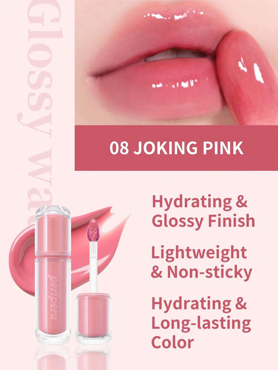 PERIPERA Ink Mood Glowy Tint #08 Cute Sweet Pink 1件 4g,保濕不黏膩玻璃光澤,青春甜美粉色調,持久顯色,適合日常少女感唇妝 - 08 俏皮甜粉色 - 查看 1