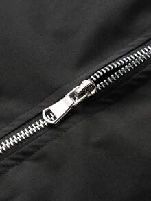 Lightweight Men's Hooded Jacket, Multi-Color Options, Scratch-Resistant Material, Dual Zipper Design, Streetwear Practical Style, Suitable For Daily Use And Commuting, Casual Yet Fashionable - Black - View 4