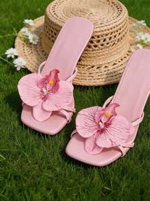 2pcs Detachable DIY Shoe Accessories, Shoe Decorations, Apricot, Brown, Light Blue, Pink, Green, Artificial Flower Iris Shape, High Heel Shoe Flower Decoration Buckle, Fashionable Elegant Elegant, Shoe Accessories, Apricot, Silver, White, Red, High Heel Shoes, Sandals, Shoes, Women's Shoes, Bridal Shoes, Wedding Shoes, Date Shoes, Party Shoes, Beach Shoes, Travel Shoes, Outdoor Wear, Slippers, Sandals Decoration - Pink - View 1