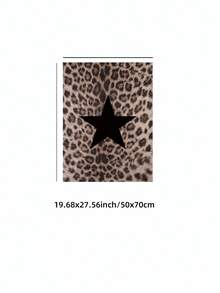 1pc Frameless Leopard Star Digital Print Y2K Aesthetic Apartment Poster Maximalist Room Decor Cheetah Printable Wall Art Aesthetic Apartment Living Room Bedroom Back To School Funky Posters Dorm Essentials - Fashionable Leopard Print - View 12