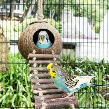 Hanging Bird House Cage Toy For Pet Bird, Natural Coconut Fiber For Bird Nest Breeding Bird Nesting Box - View 4