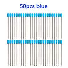 20/50pcs 0.7mm Metal Ballpoint Pen Refills, Compatible With Crystal Rhinestone Ballpoint Pen Barrels, Black/Blue Replacement Ink, 7cm, Office Stationery Accessories, Student Supplies, Back To School - Multiple Styles - View 16