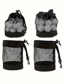 Golf Ball Storage Bag Drawstring Net Bag Portable Golf Pouch Bag Large Capacity Golf Ball Carry Bag For Men Women Golf Enthusiasts Easy To Store Storage Golf Essential Accessories Golf Stuff - Multicolor - View 2