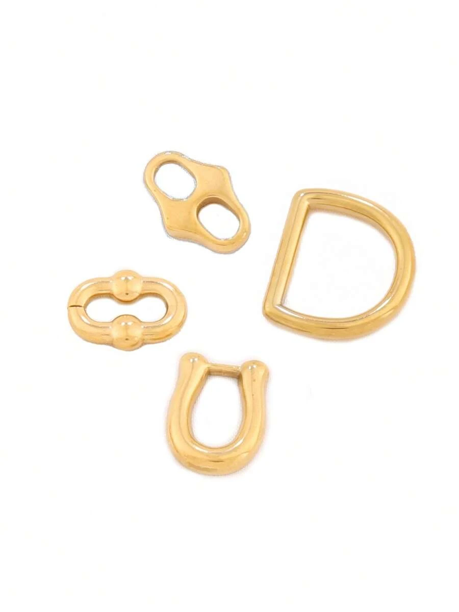 3pcs Stainless Steel Irregular Charms Geometry Pendant Accessories For Necklace Bracelet DIY Jewelry Making Findings - Pendants - View 1