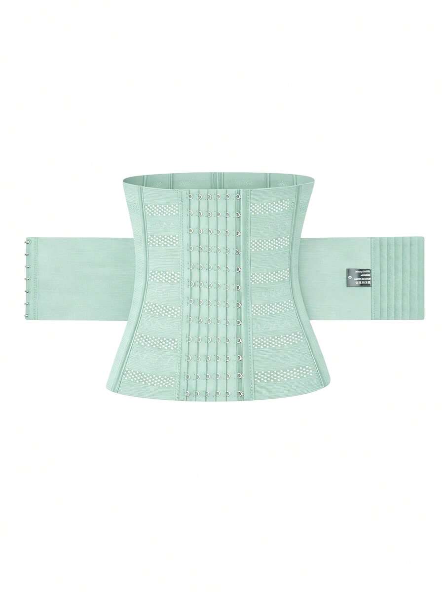 Double Waist Belt Waist Trainer Abdominal Compression Waist Cincher Adjustable Body Shaping Waist Corset Flat Belly - Green - View 1