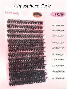 14 Rows Single-Cluster Lashes DIY Eyelash Extensions 10-18mm Sparse Eyelash Clusters Thin-Band Cross Natural False Eyelash Clusters, Eyelash Clusters, Individual Lashes, Lashes, False Lashes - D - View 6