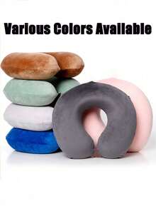 Portable U-Shaped Inflatable Neck Pillow, Comfortable & Soft, Essential Summer Travel Accessory For Airplane, Car, Home Office, Study, And Outdoor Camping - Multicolor - View 7