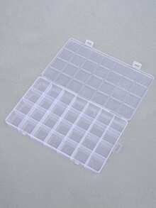 1pc Tool Storage Box With Accessory Inner Box, 28 Compartment Storage Box, Nail Art Storage Box, Pearl Storage Box - Clear - View 6