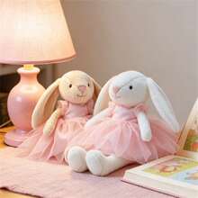Kids Play Animal Figures - Pink Skirt With Brown Rabbit Design - View 12