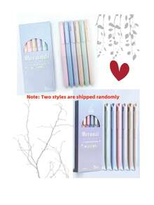 6/3/1pc Mixed Color Gel Pens Office Supplies Ballpoint Pens Black Pens Colored Pencils Back To School - Multicolor - View 4