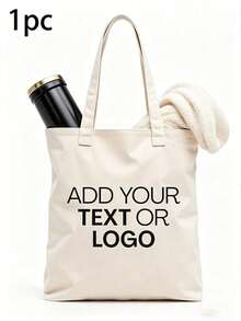 Customized Personalized Image Women's White Shoulder Bag, Large Capacity Casual Lightweight Foldable Travel Tote Bag, Fashion Shopping & Outing Bag - Multicolor - View 8