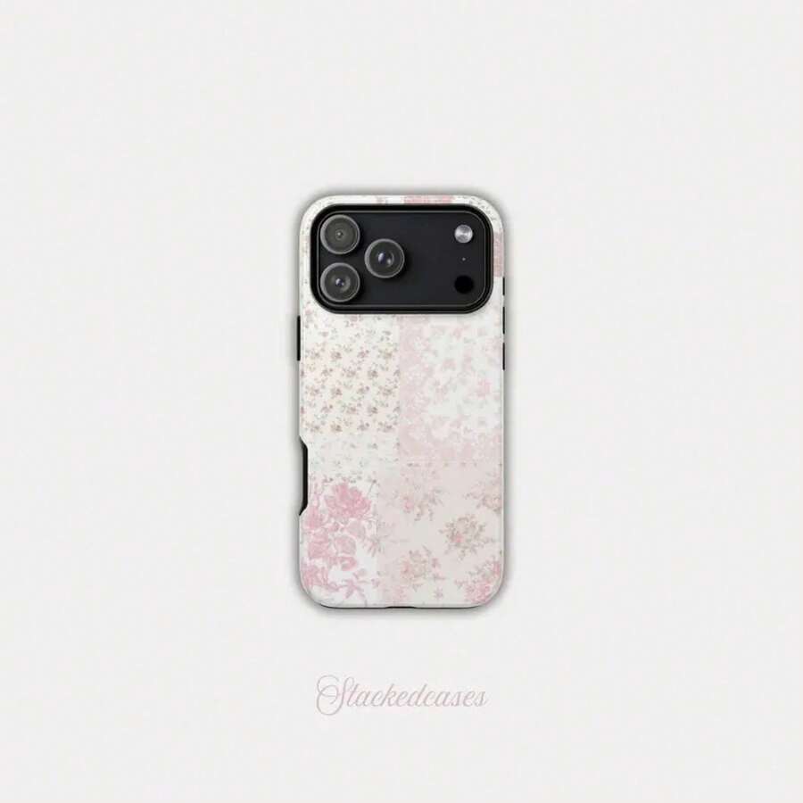 Apple 17 16 15 Promax 23 24 25 26 Ultra Galaxy Blush Quilt Case - 白色 - 查看 1