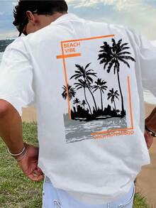 American Style  Men'S Fashion Casual Short-Sleeved T-Shirt Round-Neck Top - 黑色 - 查看 9