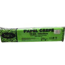 Crepe Paper, Pack Of 10 Sheets - MEDIUM GREEN - View 1