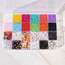 Kits para hacer joyas, 5 estilos de cuentas de semilla, accesorios para hacer collares, pulseras, colgantes y llaveros DIY, regalo creativo para mujeres - Multicolor - Ver 2