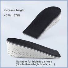 2pcs Invisible Height Increasing Shoe Insoles, Soft Breathable Shock-Absorbing Shoe Pads, Sweat-Absorbing Odor-Resistant Men's And Women's Sports Casual Shoe Insoles, Suitable For Daily Casual Height Increase, Outdoor Running Sports, Hiking, Daily Commute Outfits, Fashion Enthusiasts, Sports People, Invisible Height Increasing Heel Pads - Multicolor - View 8