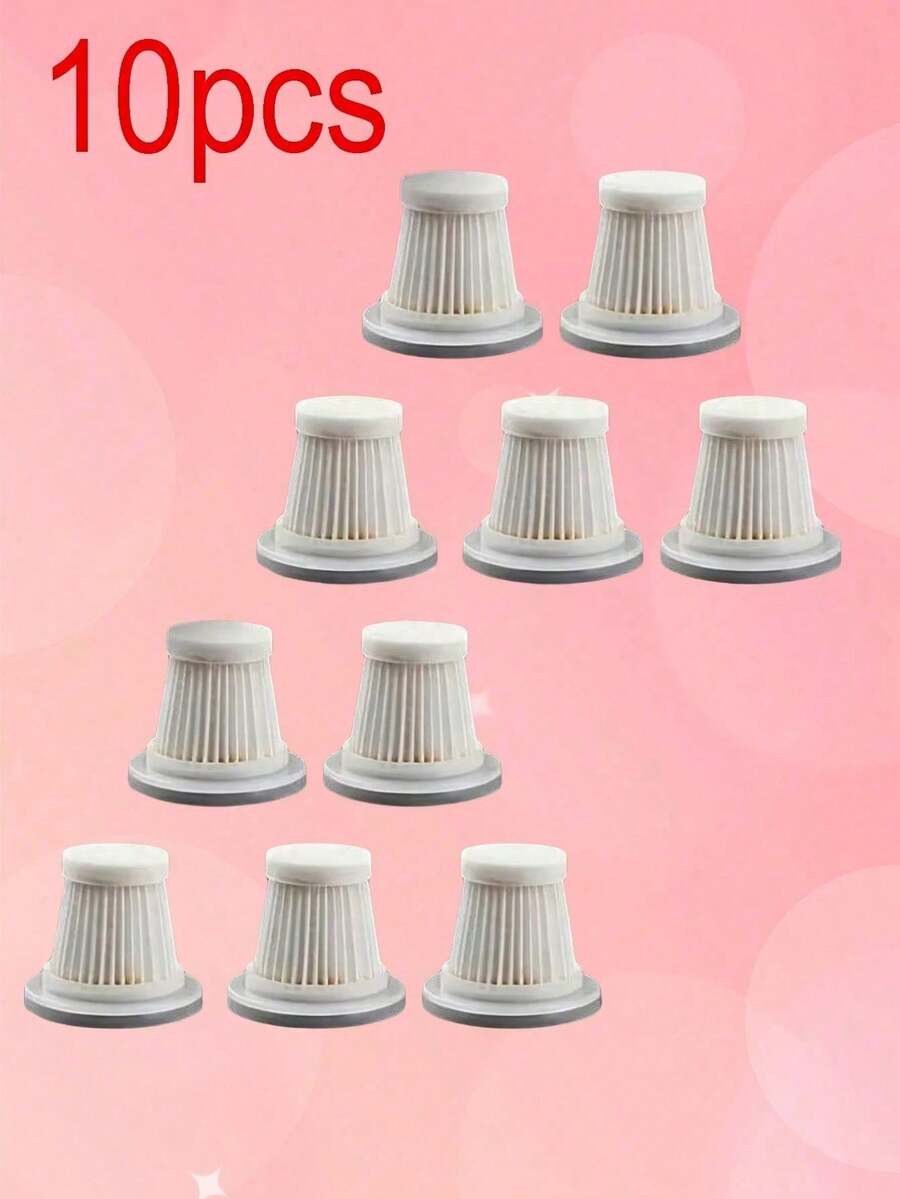 5/10 piezas Cartucho de filtro reutilizable y lavable para aspiradora inalámbrica de coche, material de plástico, compatible con modelos específicos, sin batería, filtro de espuma ciclónica, filtro HEPA, adecuado para V8 - Multicolor - Ver 1