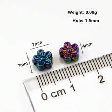 【彩色AB水晶隔珠】100顆壓克力花朵珠，帶AB水晶閃亮效果，彩色隔珠，適用於DIY耳環、手鍊與手工藝 - 彩色 - 查看 5