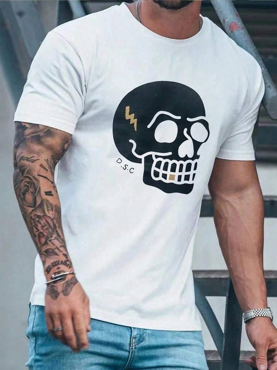 Men T-Shirts - 黑色 - 查看 1
