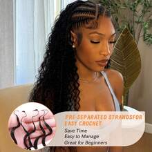 bling hair 4-Pack / 200g Braided Burmese Curly Hair Extensions, Double Knotted, Raw Remy Hair, Pixie Curls, Burmese Curly Remy Hair Bundles - Natural Black - View 7